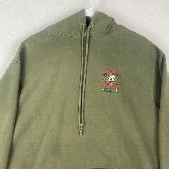 Classic By Style Skull Graphic Sweater Adult Medium Green Hoodie Sweatshirt - Picture 3 of 11